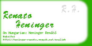 renato heninger business card